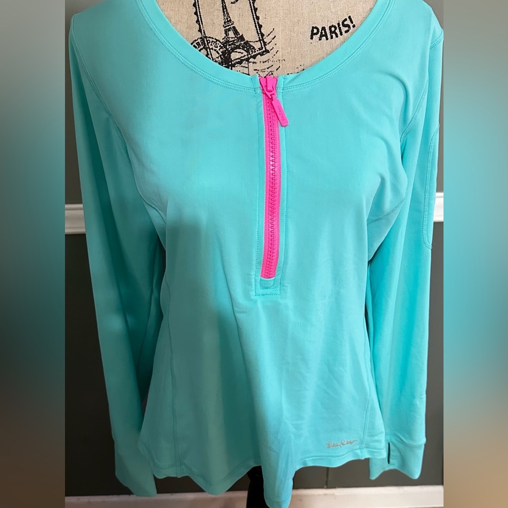 Lilly Pulitzer Luxletic Bright Blue Top